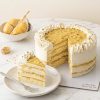 Cream layered cake with premium maoshanwang durian filling mille crepe cake singapore with delivery